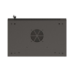 RACKOVÁ SKŘÍŇ 19" NÁSTĚNNÁ 4U/540X350 (FLAT PACK) S PROSKLENÝMI DVEŘMI ČERNÁ