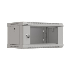 RACKOVÁ SKŘÍŇ 19" NÁSTĚNNÁ 4U/540X350 (FLAT PACK) S PROSKLENÝMI DVEŘMI ŠEDÁ