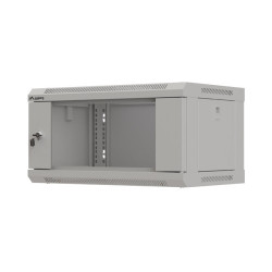 RACKOVÁ SKŘÍŇ 19" NÁSTĚNNÁ 4U/540X350 (FLAT PACK) S PROSKLENÝMI DVEŘMI ŠEDÁ
