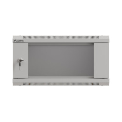 RACKOVÁ SKŘÍŇ 19" NÁSTĚNNÁ 4U/540X350 (FLAT PACK) S PROSKLENÝMI DVEŘMI ŠEDÁ