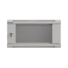 RACKOVÁ SKŘÍŇ 19" NÁSTĚNNÁ 4U/540X350 (FLAT PACK) S PROSKLENÝMI DVEŘMI ŠEDÁ