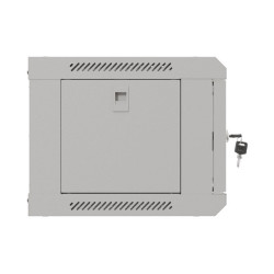 RACKOVÁ SKŘÍŇ 19" NÁSTĚNNÁ 4U/540X350 (FLAT PACK) S PROSKLENÝMI DVEŘMI ŠEDÁ