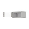 RACKOVÁ SKŘÍŇ 19" NÁSTĚNNÁ 4U/540X350 (FLAT PACK) S PROSKLENÝMI DVEŘMI ŠEDÁ