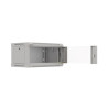 RACKOVÁ SKŘÍŇ 19" NÁSTĚNNÁ 4U/540X350 (FLAT PACK) S PROSKLENÝMI DVEŘMI ŠEDÁ