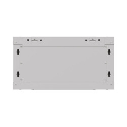 RACKOVÁ SKŘÍŇ 19" NÁSTĚNNÁ 4U/540X350 (FLAT PACK) S PROSKLENÝMI DVEŘMI ŠEDÁ