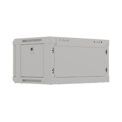 RACKOVÁ SKŘÍŇ 19" NÁSTĚNNÁ 4U/540X350 (FLAT PACK) S PROSKLENÝMI DVEŘMI ŠEDÁ