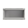 RACKOVÁ SKŘÍŇ 19" NÁSTĚNNÁ 4U/540X350 (FLAT PACK) S PROSKLENÝMI DVEŘMI ŠEDÁ