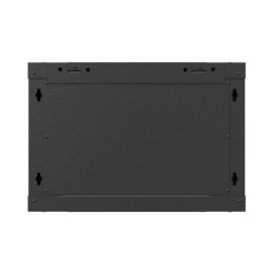19" RACKOVÁ SKŘÍŇ PRO MONTÁŽ NA STĚNU 6U/540X350 (FLAT PACK) S PROSKLENÝMI DVEŘMI ČERNÁ