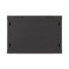 19" RACKOVÁ SKŘÍŇ PRO MONTÁŽ NA STĚNU 6U/540X350 (FLAT PACK) S PROSKLENÝMI DVEŘMI ČERNÁ