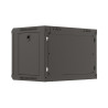 19" RACKOVÁ SKŘÍŇ PRO MONTÁŽ NA STĚNU 6U/540X350 (FLAT PACK) S PROSKLENÝMI DVEŘMI ČERNÁ