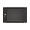 19" RACKOVÁ SKŘÍŇ PRO MONTÁŽ NA STĚNU 6U/540X350 (FLAT PACK) S PROSKLENÝMI DVEŘMI ČERNÁ