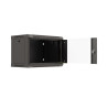 19" RACKOVÁ SKŘÍŇ PRO MONTÁŽ NA STĚNU 6U/540X350 (FLAT PACK) S PROSKLENÝMI DVEŘMI ČERNÁ