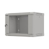 19" RACKOVÁ SKŘÍŇ PRO MONTÁŽ NA STĚNU 6U/540X350 (FLAT PACK) S PROSKLENÝMI DVEŘMI ŠEDÁ