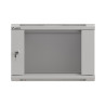 19" RACKOVÁ SKŘÍŇ PRO MONTÁŽ NA STĚNU 6U/540X350 (FLAT PACK) S PROSKLENÝMI DVEŘMI ŠEDÁ