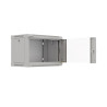 19" RACKOVÁ SKŘÍŇ PRO MONTÁŽ NA STĚNU 6U/540X350 (FLAT PACK) S PROSKLENÝMI DVEŘMI ŠEDÁ