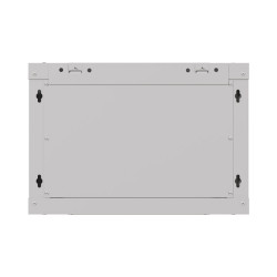 19" RACKOVÁ SKŘÍŇ PRO MONTÁŽ NA STĚNU 6U/540X350 (FLAT PACK) S PROSKLENÝMI DVEŘMI ŠEDÁ