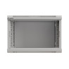 19" RACKOVÁ SKŘÍŇ PRO MONTÁŽ NA STĚNU 6U/540X350 (FLAT PACK) S PROSKLENÝMI DVEŘMI ŠEDÁ
