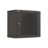 19" RACKOVÁ SKŘÍŇ PRO MONTÁŽ NA STĚNU 9U/540X350 (FLAT PACK) S PROSKLENÝMI DVEŘMI ČERNÁ