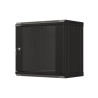 19" RACKOVÁ SKŘÍŇ PRO MONTÁŽ NA STĚNU 9U/540X350 (FLAT PACK) S PROSKLENÝMI DVEŘMI ČERNÁ