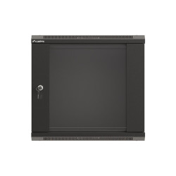 19" RACKOVÁ SKŘÍŇ PRO MONTÁŽ NA STĚNU 9U/540X350 (FLAT PACK) S PROSKLENÝMI DVEŘMI ČERNÁ