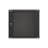 19" RACKOVÁ SKŘÍŇ PRO MONTÁŽ NA STĚNU 9U/540X350 (FLAT PACK) S PROSKLENÝMI DVEŘMI ČERNÁ