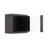 19" RACKOVÁ SKŘÍŇ PRO MONTÁŽ NA STĚNU 9U/540X350 (FLAT PACK) S PROSKLENÝMI DVEŘMI ČERNÁ