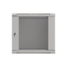 19" RACKOVÁ SKŘÍŇ PRO MONTÁŽ NA STĚNU 9U/540X350 (FLAT PACK) S PROSKLENÝMI DVEŘMI ŠEDÁ