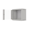 19" RACKOVÁ SKŘÍŇ PRO MONTÁŽ NA STĚNU 9U/540X350 (FLAT PACK) S PROSKLENÝMI DVEŘMI ŠEDÁ