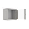 19" RACKOVÁ SKŘÍŇ PRO MONTÁŽ NA STĚNU 9U/540X350 (FLAT PACK) S PROSKLENÝMI DVEŘMI ŠEDÁ
