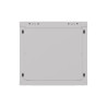 19" RACKOVÁ SKŘÍŇ PRO MONTÁŽ NA STĚNU 9U/540X350 (FLAT PACK) S PROSKLENÝMI DVEŘMI ŠEDÁ