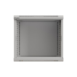 19" RACKOVÁ SKŘÍŇ PRO MONTÁŽ NA STĚNU 9U/540X350 (FLAT PACK) S PROSKLENÝMI DVEŘMI ŠEDÁ