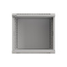 19" RACKOVÁ SKŘÍŇ PRO MONTÁŽ NA STĚNU 9U/540X350 (FLAT PACK) S PROSKLENÝMI DVEŘMI ŠEDÁ