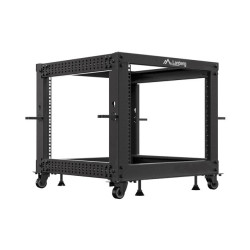 OTEVŘENÝ RACK 9U 19" 600X600-1100 NASTAVITELNÝ ČERNÝ
