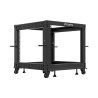 OTEVŘENÝ RACK 9U 19" 600X600-1100 NASTAVITELNÝ ČERNÝ