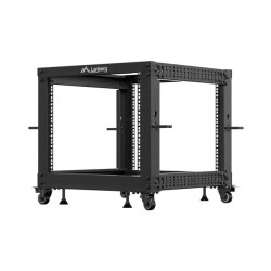 OTEVŘENÝ RACK 9U 19" 600X600-1100 NASTAVITELNÝ ČERNÝ
