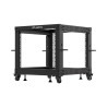OTEVŘENÝ RACK 9U 19" 600X600-1100 NASTAVITELNÝ ČERNÝ