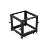 OTEVŘENÝ RACK 9U 19" 600X600-1100 NASTAVITELNÝ ČERNÝ