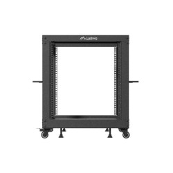 OTEVŘENÝ RACK 12U 19" 600X600-1100 NASTAVITELNÝ ČERNÝ