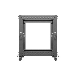 OTEVŘENÝ RACK 12U 19" 600X600-1100 NASTAVITELNÝ ČERNÝ