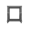 OTEVŘENÝ RACK 12U 19" 600X600-1100 NASTAVITELNÝ ČERNÝ