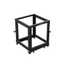OTEVŘENÝ RACK 12U 19" 600X600-1100 NASTAVITELNÝ ČERNÝ