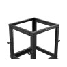 OTEVŘENÝ RACK 12U 19" 600X600-1100 NASTAVITELNÝ ČERNÝ