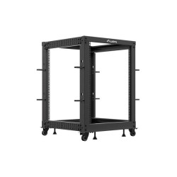 OTEVŘENÝ RACK 15U 19" 600X600-1100 NASTAVITELNÝ ČERNÝ