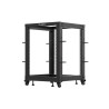 OTEVŘENÝ RACK 15U 19" 600X600-1100 NASTAVITELNÝ ČERNÝ