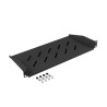 19" PEVNÁ POLICE 1U/483X220MM MAX. NOSNOST DO 25 KG ČERNÁ 
