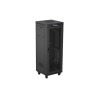 19" VOLNĚ STOJÍCÍ RACKOVÁ SKŘÍŇ 32U/600X600 (FLAT PACK) SE SÍŤOVÝMI DVEŘMI LCD ČERNÁ