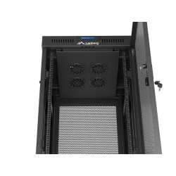 19" VOLNĚ STOJÍCÍ RACKOVÁ SKŘÍŇ 32U/600X600 (FLAT PACK) SE SÍŤOVÝMI DVEŘMI LCD ČERNÁ