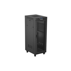 19" VOLNĚ STOJÍCÍ RACKOVÁ SKŘÍŇ 32U/600X800 (FLAT PACK) SE SÍŤOVÝMI DVEŘMI LCD ČERNÁ