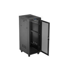 19" VOLNĚ STOJÍCÍ RACKOVÁ SKŘÍŇ 32U/600X800 (FLAT PACK) SE SÍŤOVÝMI DVEŘMI LCD ČERNÁ