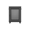 RACKOVÁ SKŘÍŇ 19" VOLNĚ STOJÍCÍ 15U/600X600 (FLAT PACK) S DVÍŘKY ZE SÍŤOVINY ČERNÁ